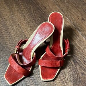 Gucci Red Strappy Heels